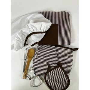 Kids Chef Apron Baking Set | Boys Cooking Costume Kit with Utensils | Ages 3+